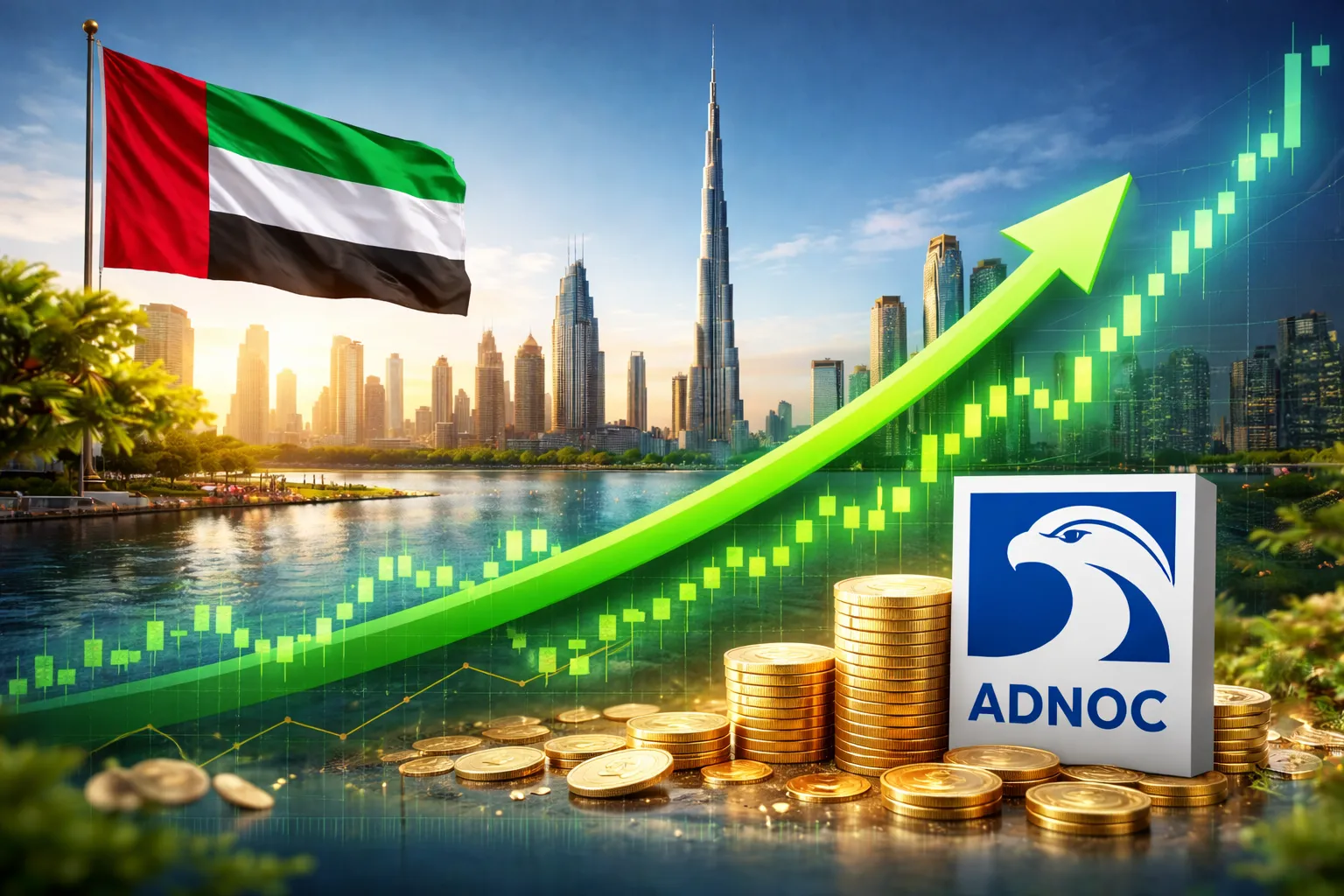 أسواق الإمارات تنهي جلسة الخميس على صعود مدعومًا بارتفاعات "ديوا" و"أدنوك"